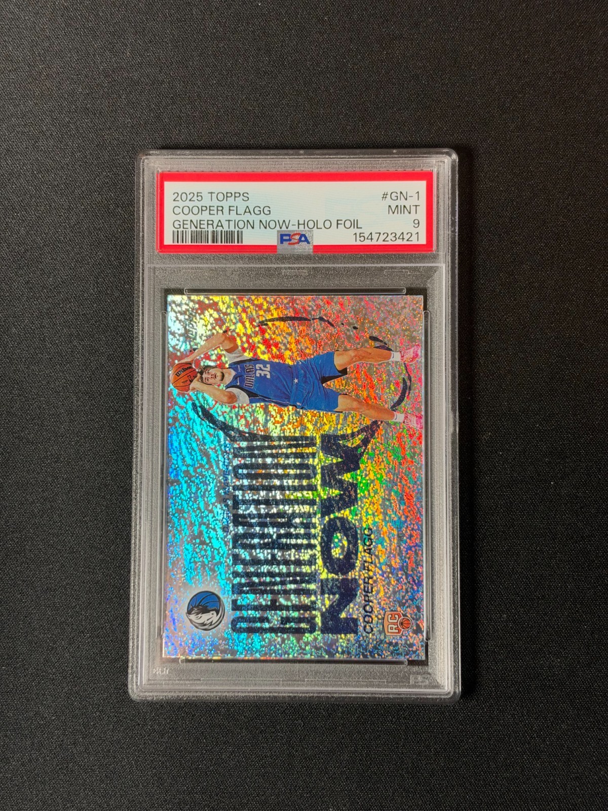 Cooper Flagg 2025 Topps Rookie Generation Now Holo Foil PSA 9 Mavericks #GN-1 SP