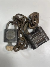 Vintage Sargent Padlock, No Key and Elgin with key