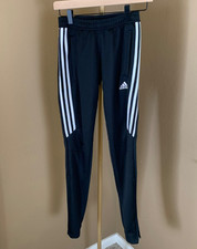 Adidas Tiro Training Pants Women  s 2XS Black 3-Stripes Climacool Soccer Joggers