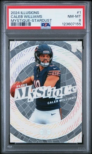 2024 PANINI ILLUSIONS MYSTIQUE STARDUST #1 CALEB WILLIAMS ROOKIE RC PSA 8