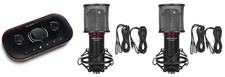 Focusrite Vocaster Two Person Podcast Podcasting Studio Interface Condenser Mics