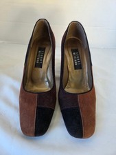 Stuart Weitzman Women's Size 8 Pumps 90s Vintage Colorblock Chunky Heels