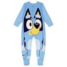 BLUEY Disney Pajamas Boy Girl Blanket Sleeper One Piece Size 12M 2 3 4 5 Toddler