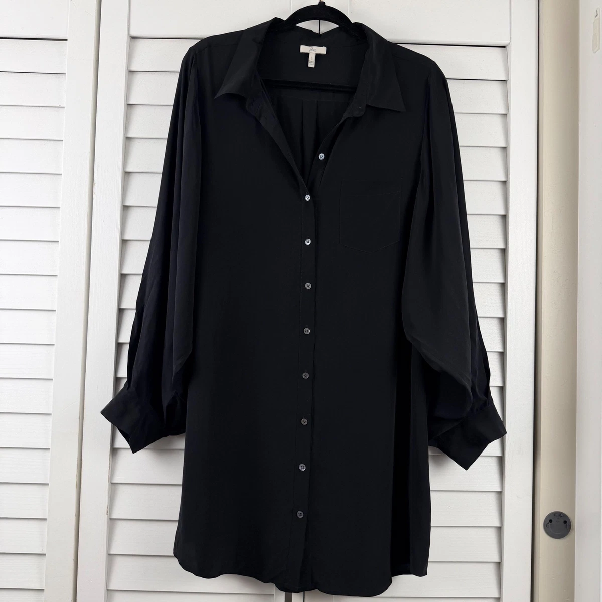 Silk Long Sleeve Solid Shirt Dresses for sale | eBay