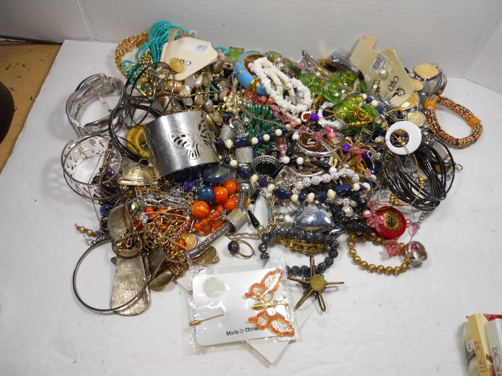 mixed lot junk drawer 6.5 lbs. of jewelry parts ready for art or crafts