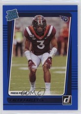 2021 Panini Donruss Rated Rookie Press Proof Blue Caleb Farley #339 9mb