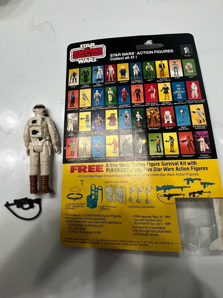 Hoth Rebel Commander 100% полный 41 Back-E Star Wars ESB 1980 Kenner Encased! - Изображение 2 из 4