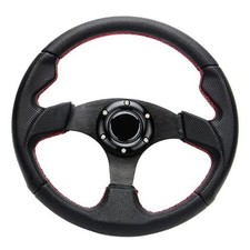 320mm 12.5'' Car Racing Steering Wheel PVC Leather Flat Drift Game Race black