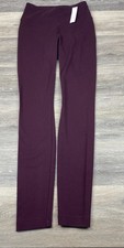 White House Black Market Pull On Ponte Runway Leggings Cabernet Womens Size 8L