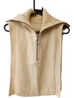 Arket Beige Zip Chunky Pullover Jumper Tabard One Size