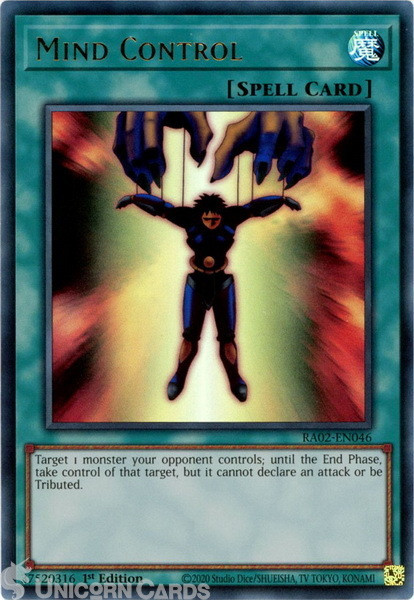 RA02-EN046 Mind Control : Ultra Rare 1st Edition YuGiOh Card