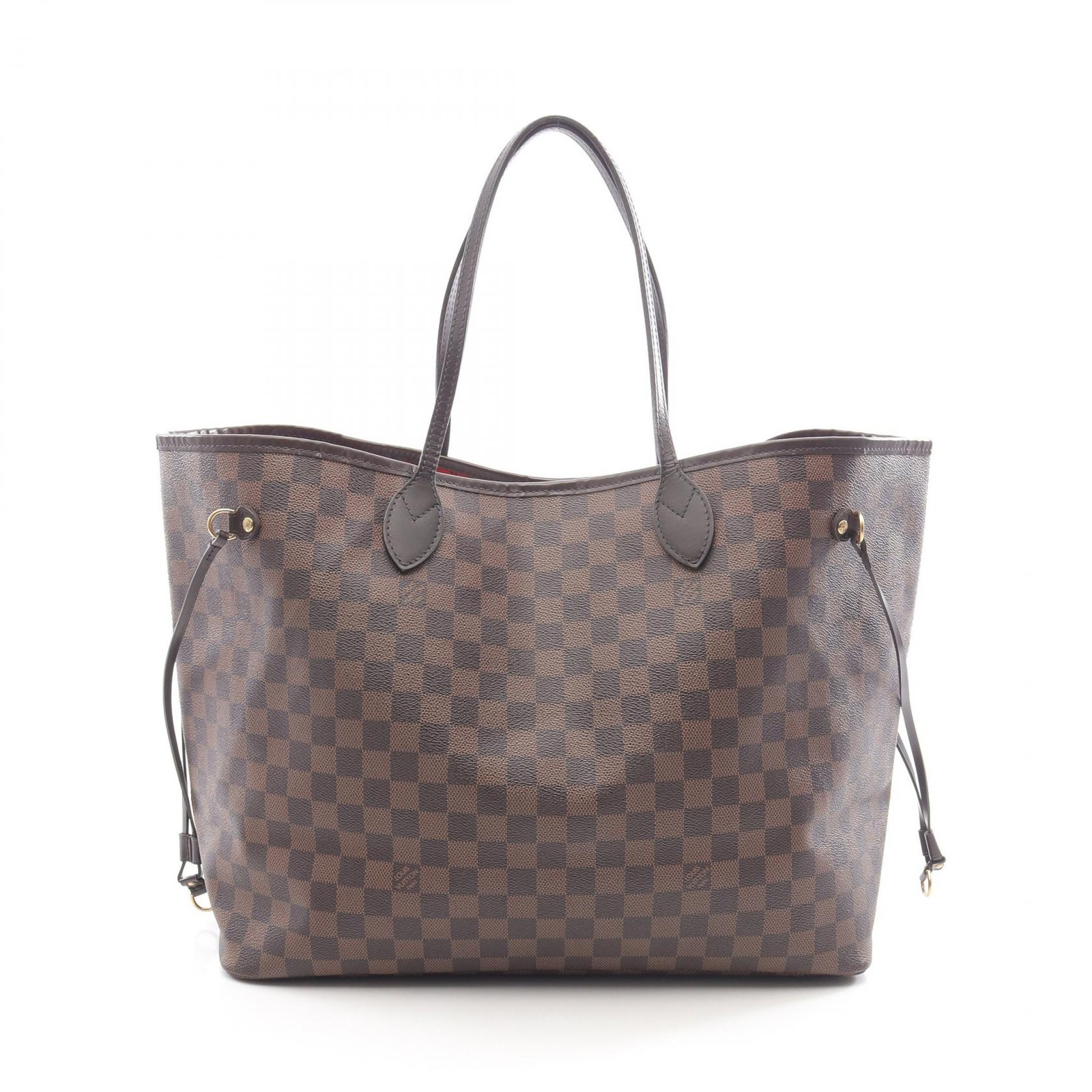 LOUIS VUITTON Neverfull GM Tote shoulder Bag N51106 Damier leather Brown Ebene