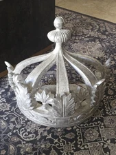 RH Demilune Canopy Bed Crown Boys Girls Prince Princess Silver Tone EUC 