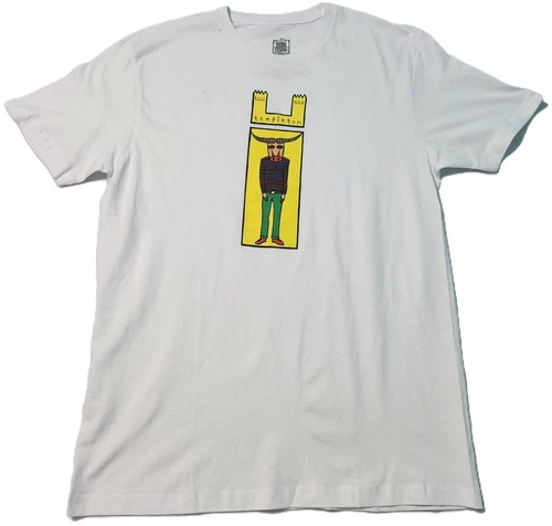 New Deal Skateboards "Ed Templeton Bull Man" SS White T-shirt Sizes L, XL New deal from eBay