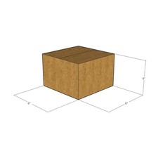 100 6x6x4 Kraft Brown Corrugated Shipping Boxes 32 ECT Single-Wall New