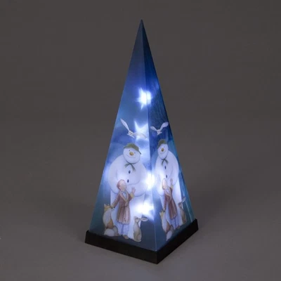 SNOWTIME The Snowman and Friends Laser Pyramid Christmas Display 8 Led's - 35cm