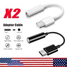 2Pcs USB-C Type C to 3.5mm AUX Headphone Jack Adapter For iPhone 17 16/Android