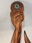 Hand Carved NZ Maori Te Matau A Maui Fish Hook Paua Shell Wall Art New Zealand — photo 3