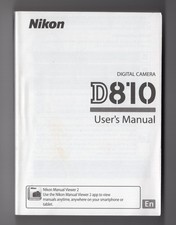 Nikon D810 Digital Camera Genuine User's Manual / Instruction Guide In English