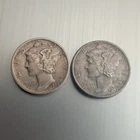 Lot of 2 1943-S Mercury Dimes