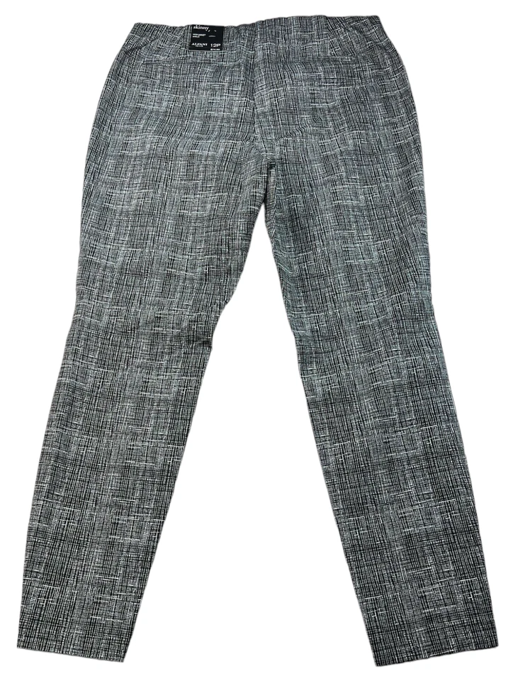 Pantalones de vestir Alfani para mujer talla 12 Petite 12P negro blanco patrón tobillo nuevos Foto 2 de 4