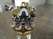 USN Navy  Three Skull Ask The Chief CPO Challenge Coin