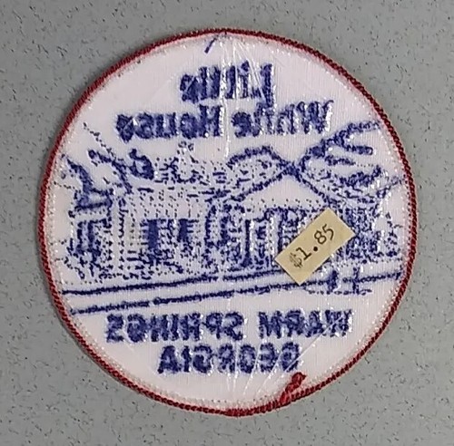 Vintage Little White House Warm Springs Georgia 3" Embroidered Patch NEW - Picture 3 of 5