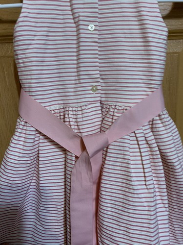 Ralph Lauren Girls Size 6X Special Occasion Dress Pink White Striped EUC - Picture 13 of 16