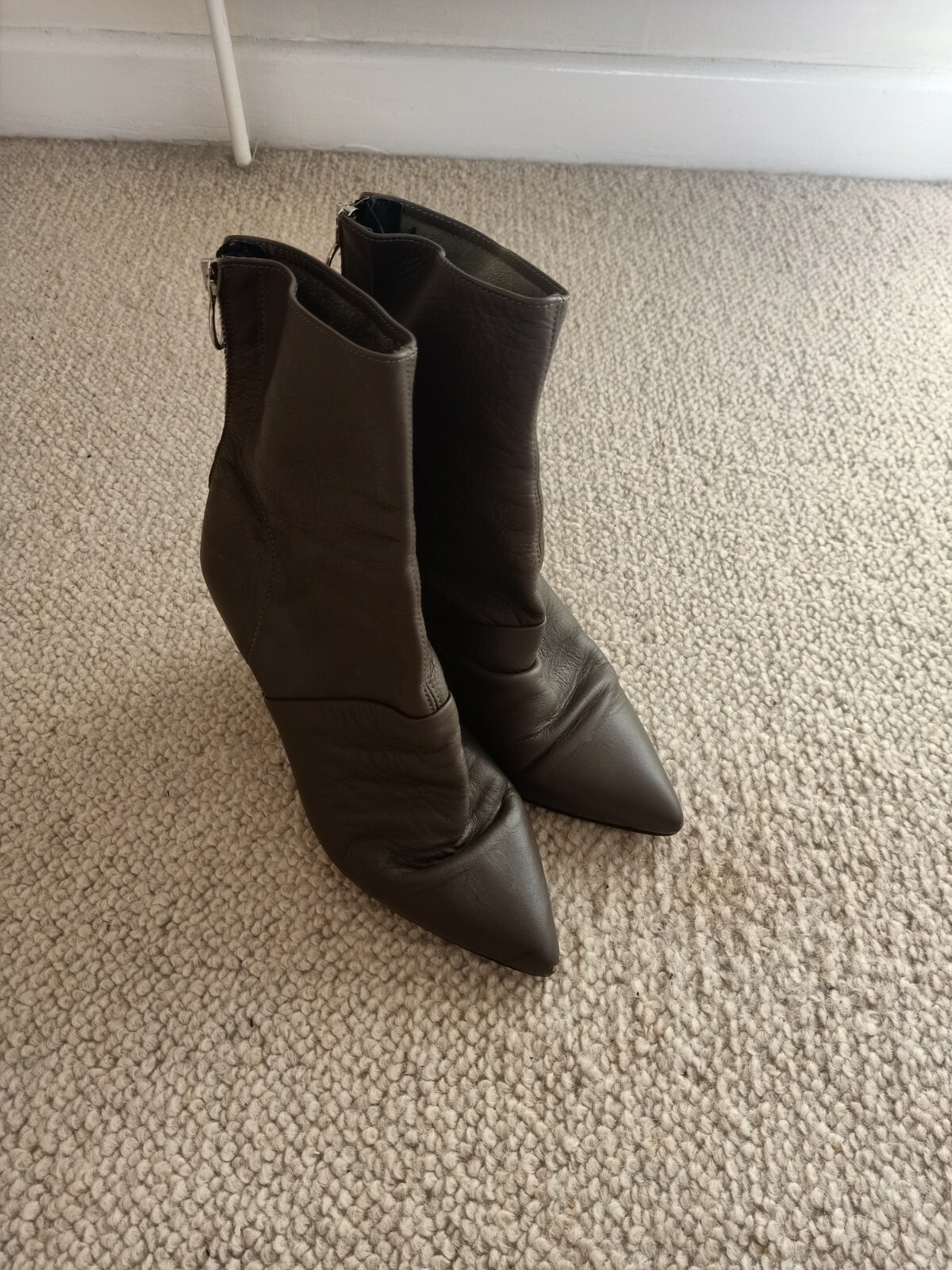 Ankle Boots Topshop Green Khaki pointed 