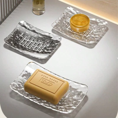 Soap Box for Draining Water Non Perforated Countertop Bathroom Soap Holder UK