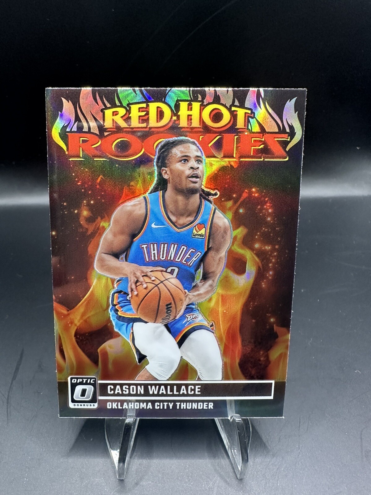 2023-24 Donruss Optic Red Hot Rookies Holo #7 Cason Wallace