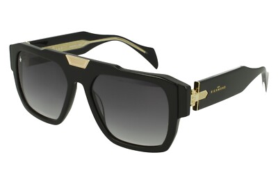 John Richmond Herren Damen Sonnenbrille Farbgläser groß schwarz eckig