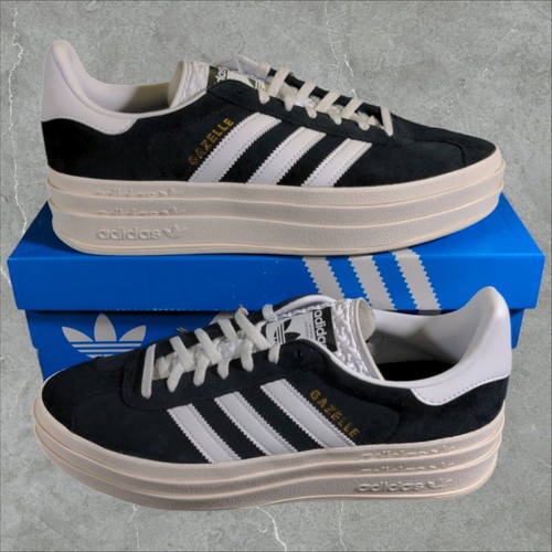 Adidas Women's Gazelle Bold Black White Sneaker Women's 10 Shoe HQ6912