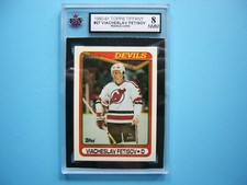 1990/91 TOPPS TIFFANY NHL HOCKEY CARD #27 VIACHESLAV FETISOV ROOKIE KSA 8 NM/MT