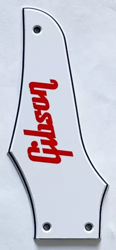 For Gibson Firebird "Logo"Truss Rod Cover Guitar Pickguard 3 Ply White