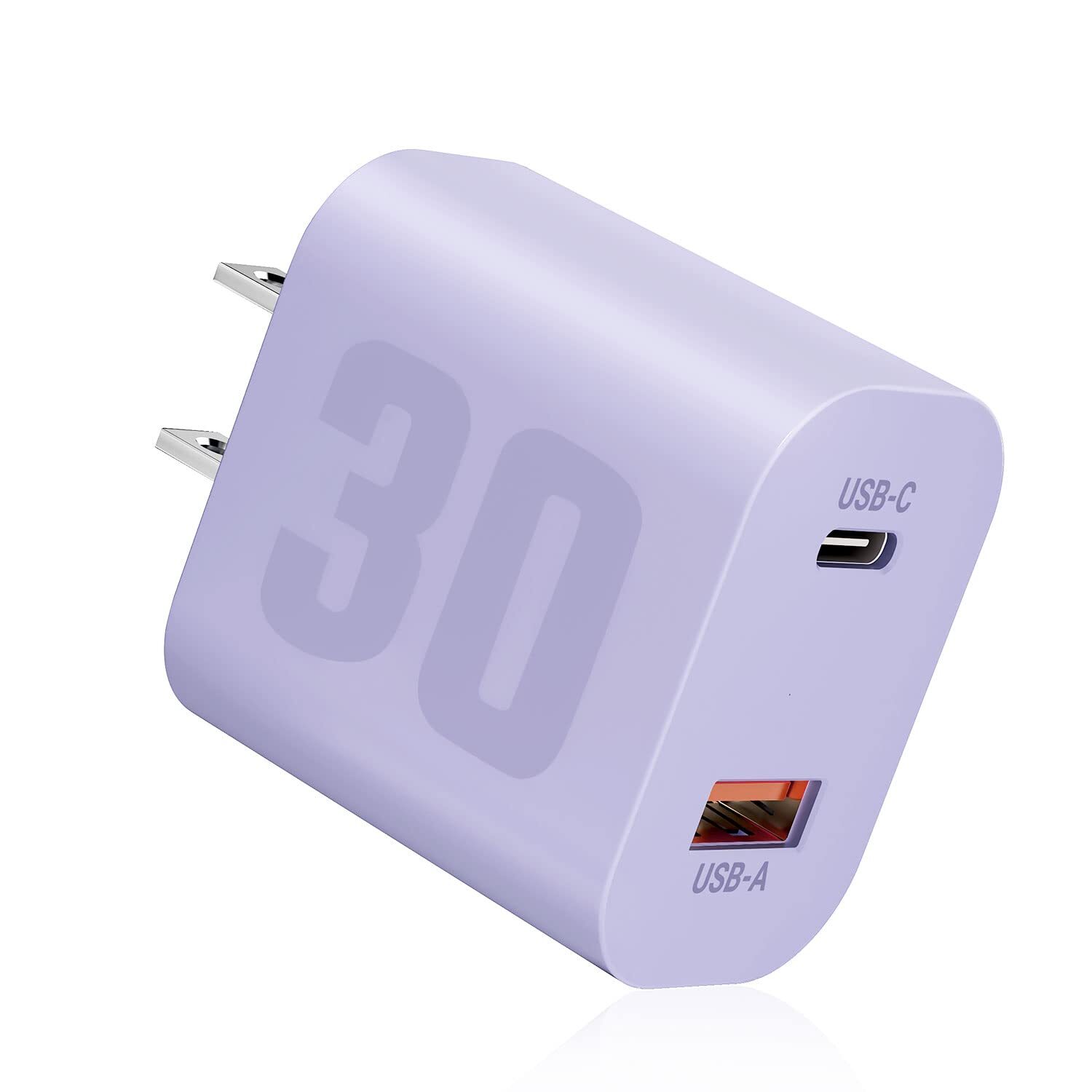 Purple iPad USB C Fast Charger Dual Port PD 30W Lemi Power Type C