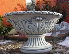 Pflanzamphoren, Steinguss, 59 cm, Blumenschalen, Gartendekoration, Pflanzschalen