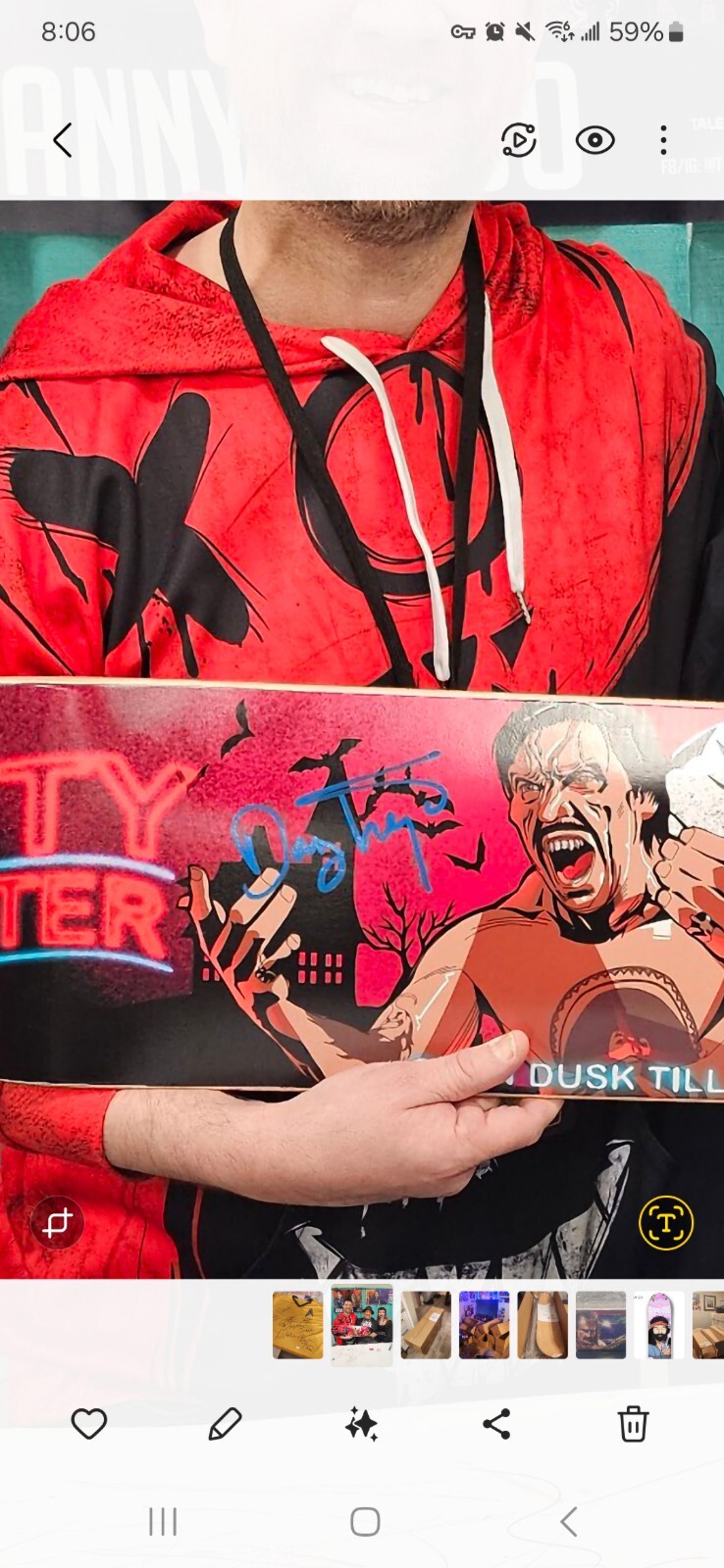 Extremely Limited Danny Trejo From Dusk Til Dawn Skateboard Deck