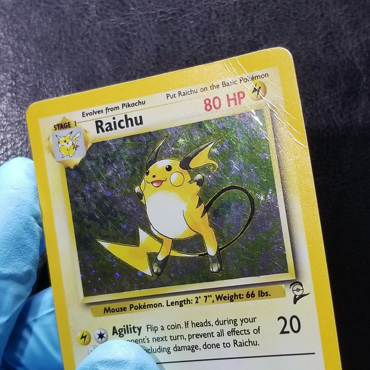 Raichu 16/130 Base Set 2 Holo Rare SWIRL 1999-2000 Wizards