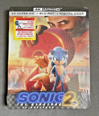 Sonic The Hedgehog 2 ~ Limited Edition 4K UHD + Blu-Ray Steelbook ~  NEW ~ RARE