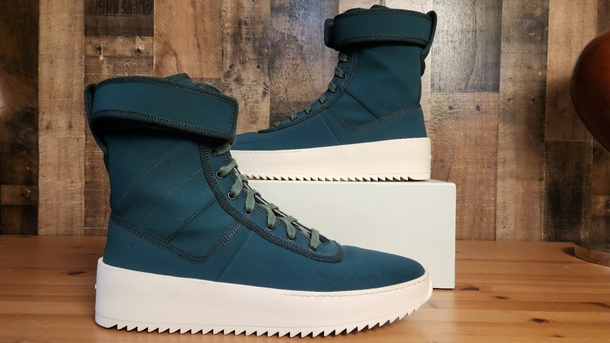 d*7様 Fear of God ミリタリースニーカー Fear Of God Military Sneaker Green Nylon Sz 46 Made In Italy Jerry
