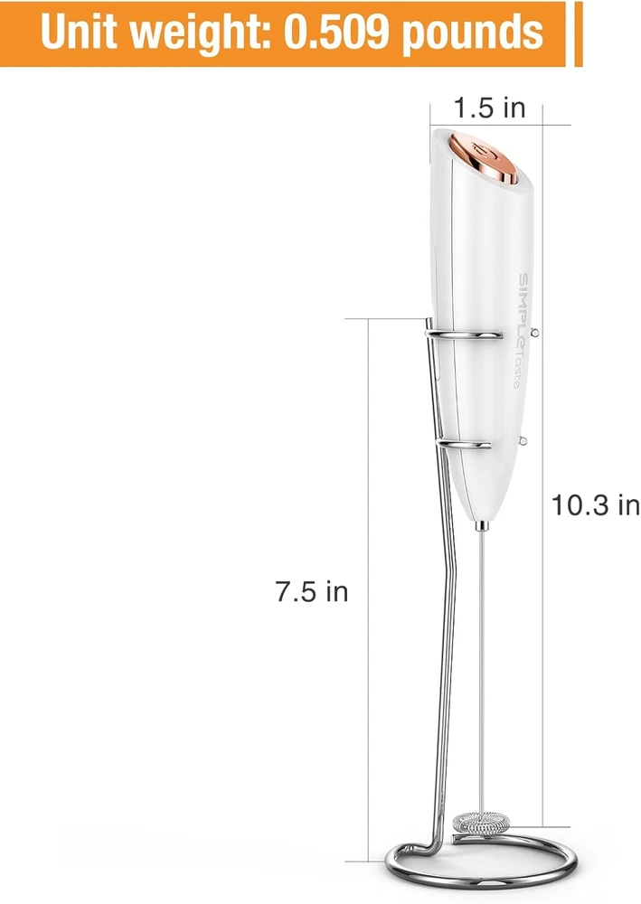 Milk Frother Handheld Battery Operated Electric Foam Maker, Drink Mixer with Sta Milk Frother Handheld Battery Operated Electric Foam Maker, Drink Mixer with Sta