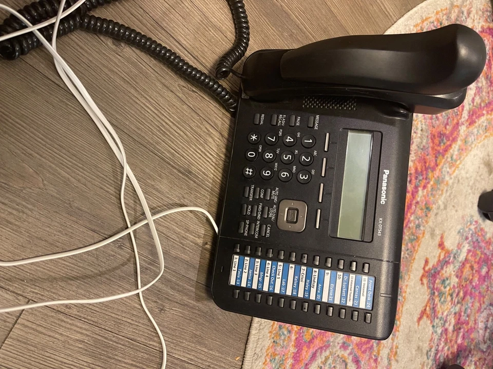 Landline phones corded, Panasonic kx-dt543, used good condition. 13 in total  - Image 3 of 4