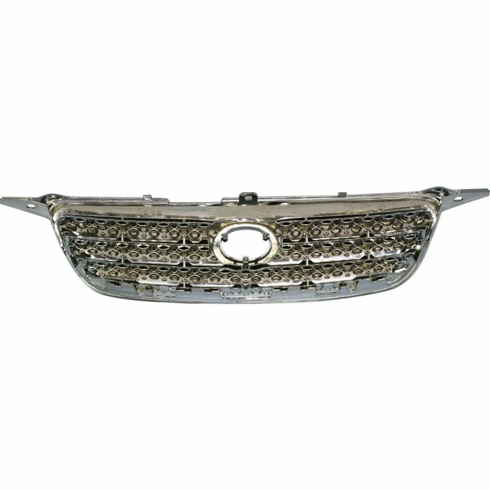 For 2005-2008 Toyota Corolla Front Grille Chrome Shell with Gray Insert Plastic Foto 4 de 4