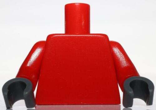 Lego Castle Red Minifig Torso with Dark Bluish Gray Hands Santis - Afbeelding 1 van 1