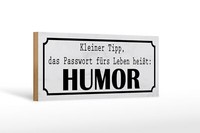 Holzschild Spruch 27X10 Cm Passwort FüRs Leben HeißT Humor Schild Wooden Sign