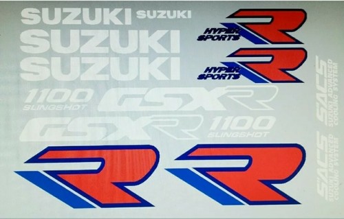 SUZUKI GSXR1100K 1989 FOR BLUE/WHITE VERSION DECAL KIT (WORDING KIT ONLY) - Picture 2 of 2