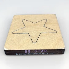 AccuCut Die Block BB STAR  1998 VTG crafts School CUTTING craft Tool