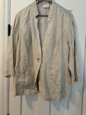 NWT 109 Chico's Spontaneous Summer Blazer Jacket Sequins fancy button Linen 3