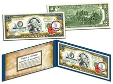 VIRGINIA Statehood $2 Two-Dollar Colorized U.S. Bill VA State *Legal Tender*